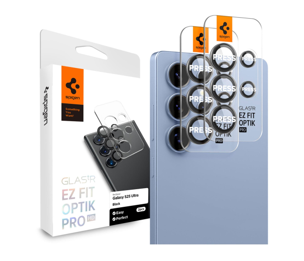 SPIGEN Optik Pro Glas.Tr ”Ez Fit” 2-Pack do Galaxy S25 Ultra AGL09084 - 1313153 - zdjęcie